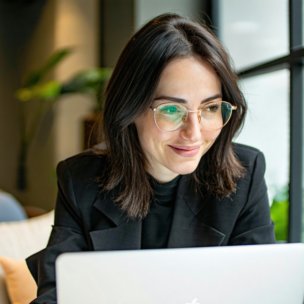lady using laptop