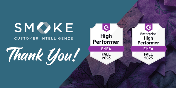 Smoke CI Thanks You For our G2 High Performer Fall 2023 Badges