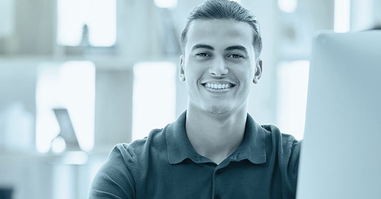 You, smiling professional man